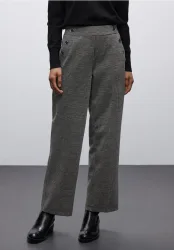 Karierte Straight Leg Hose