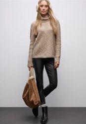 Leder Look Leggings