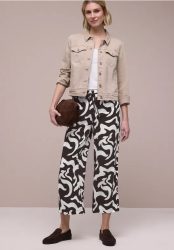 High Waist Wide Leg Hose mit Print