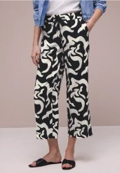 High Waist Wide Leg Hose mit Print
