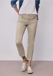 Mid Waist Straight Leg Jeans im Slim Fit
