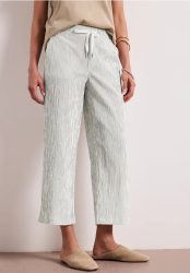 7/8 Wide Leg Hose im Loose Fit mit Streifen