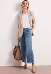 Mid Waist Wide Leg Jeans im Loose Fit
