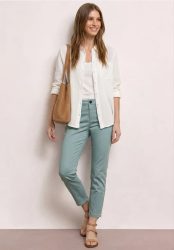 7/8 Slim Leg Hose im Satin