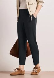Mid Waist Slim Leg Hose im Loose Fit