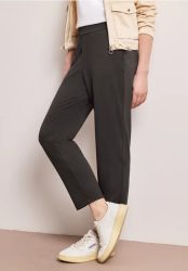 Mid Waist Slim Leg Hose im Loose Fit