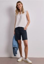 Mid Waist Bermuda in Satin