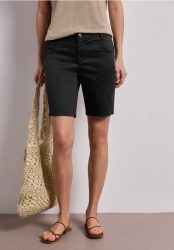 Mid Waist Bermuda in Satin
