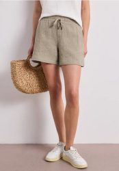Mid Waist Shorts aus Musselinstoff