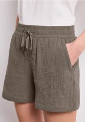Mid Waist Shorts aus Musselinstoff
