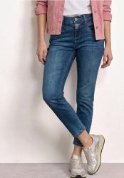 7/8 Mid Waist Slim Leg Jeans im Slim Fit