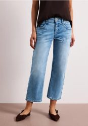 7/8 Mid Waist Straight Leg Jeans im Casual Fit