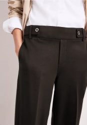 Wide Leg Hose mit Knopfdetail