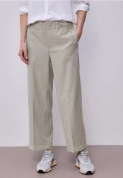 High Waist Wide Leg Hose mit Knopfdetail