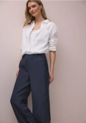 Wide Leg Hose mit Crochet Tape