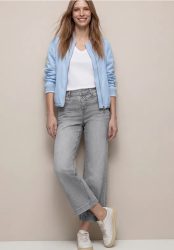 7/8 High Waist Wide Leg Jeans im Loose Fit