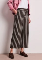 7/8 Wide Leg Hose im Casual Fit mit Streifen