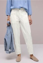 High Waist Barrel Leg Hose im Casual Fit