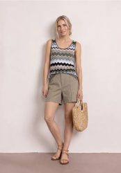 High Waist Bermuda im Casual Fit