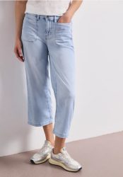 7/8 Mid Waist Jeansculotte mit Comfort Bund