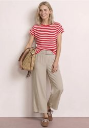 7/8 Wide Leg Hose mit Gürteldetail