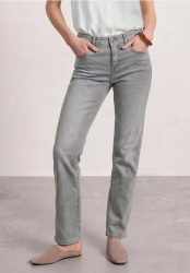 Mid Waist Straight Leg Jeans im Casual Fit