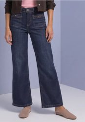 Wide Leg Jeans im Loose Fit mit Dekodetails