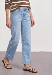 Mid Waist Straight Leg Jeans im Casual Fit