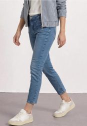 7/8 Straight Leg Jeans mit aufgesetzten Taschen