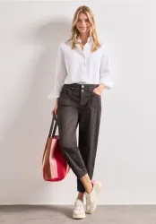 High Waist Barrel Leg Hose