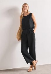 Wide Leg Jumpsuit im Strukturmix