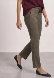 Mid Waist Slim Leg Hose im Loose Fit