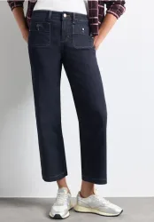 Mid Waist Straight Leg Jeans im Casual Fit