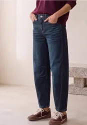 High Waist Barrel Leg Jeans im Loose Fit