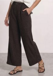 Mid Waist Straight Leg Hose mit Print