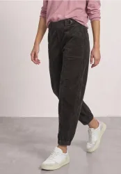 High Waist Barrel Leg Hose mit Elastikbund