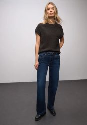 Ärmelloser Chenille Pullover