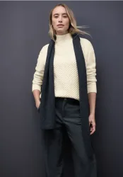 STREET ONE Stehkragenpullover mit Strickmuster