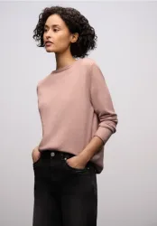 Pullover mit gerolltem Saum