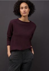 Pullover mit gerolltem Saum