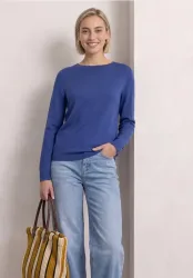 Basic Pullover mit U