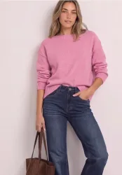 Langarm Pullover mit Boat Neck