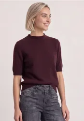 Kurzarm Pullover mit Turtle Neck