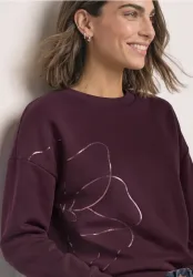 Loose Fit Sweatshirt mit Folienprint