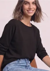 Dolman Pullover mit Boat Neck