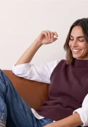 Pullunder mit Turtle Neck und Rollkanten