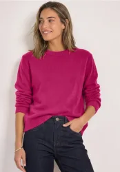 Langarm Pullover mit Boat Neck