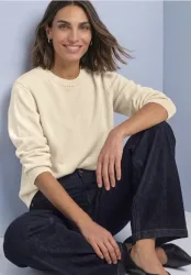 Langarm Pullover mit Boat Neck