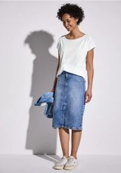 STREET ONE Shirttop, mit Raffung an der Schulter