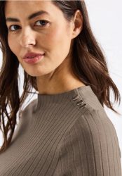 Turtleneck Shirt mit Knöpfen